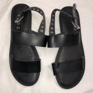 faux leather sandals